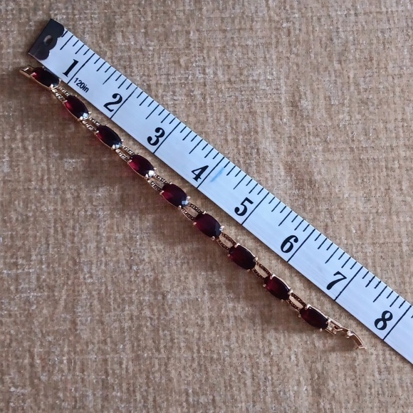 Monet Gold Tone Faceted Glass Bracelet - Picture 3 of 7